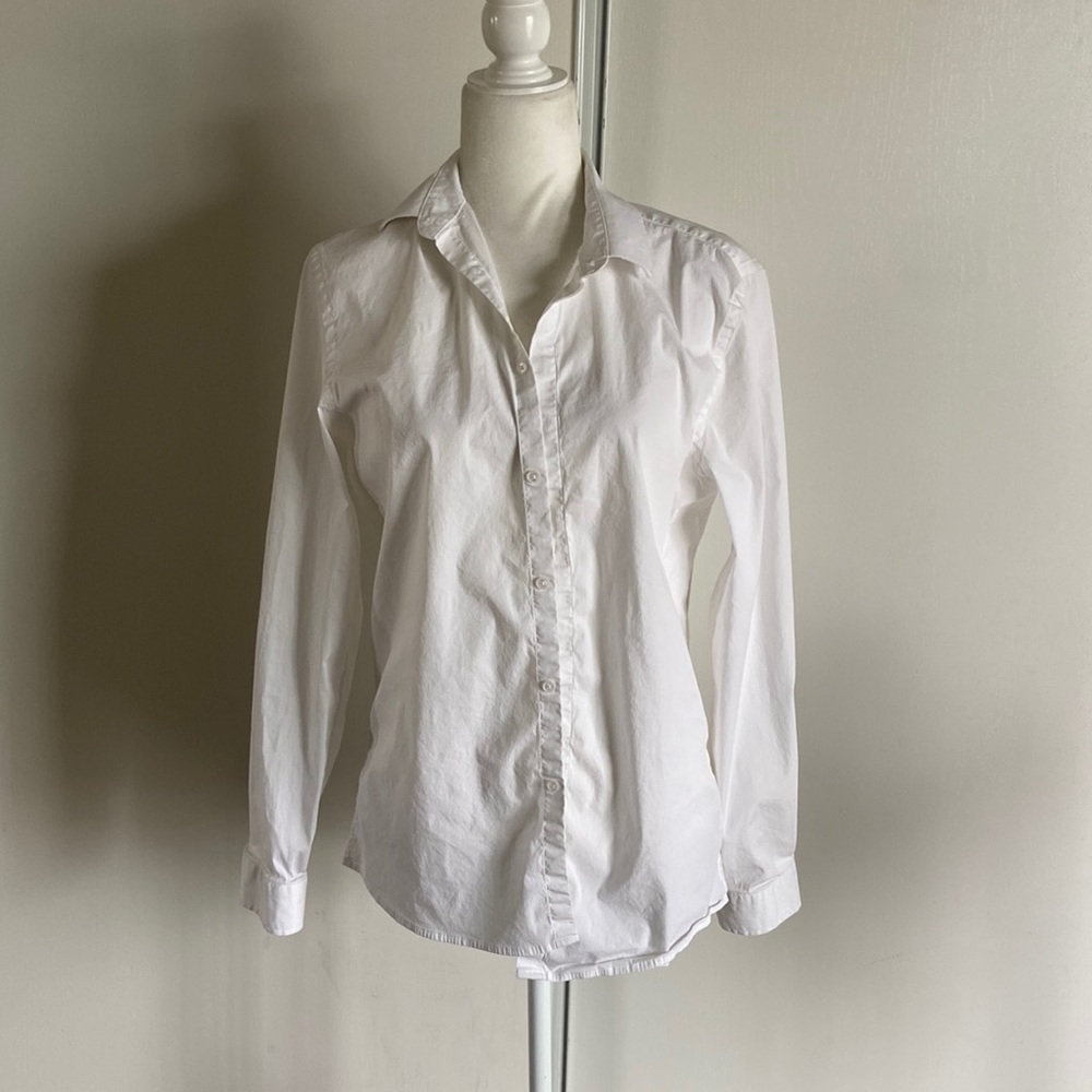 Zara white button up shirt